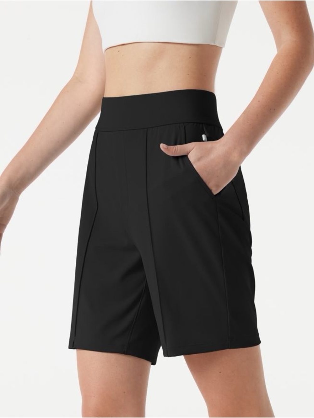 Halara High Waisted Quick Dry Golf Shorts with Pockets 7''-Golf Tee-UPF40+ large